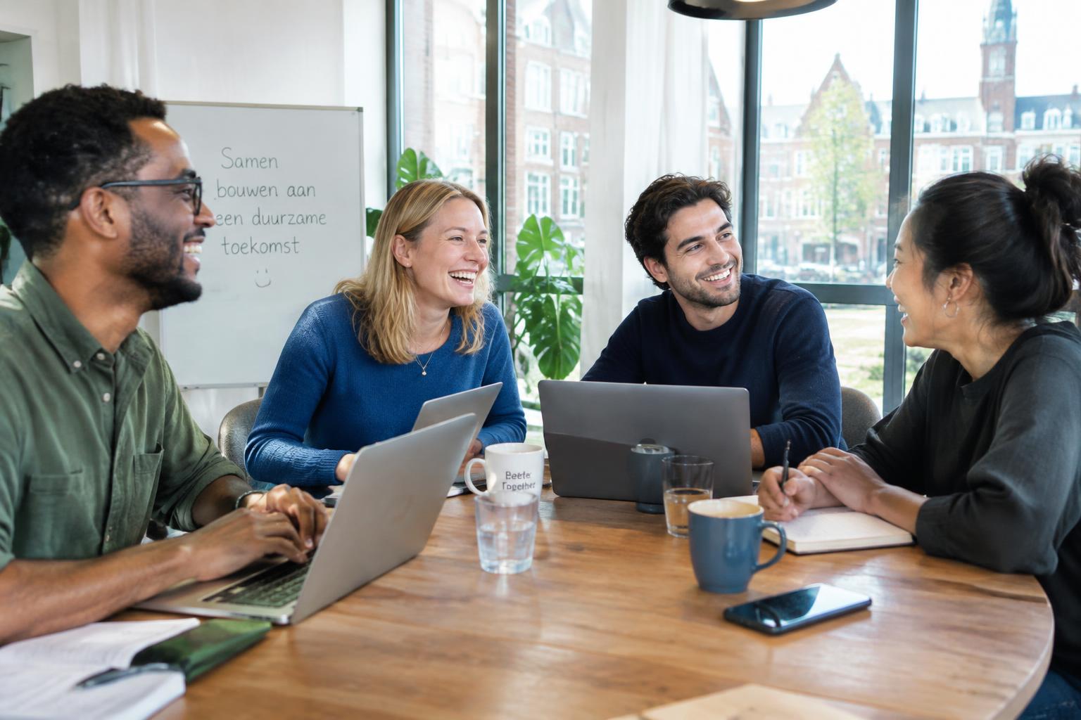 GrowPromoter collega's in gesprek over feedback