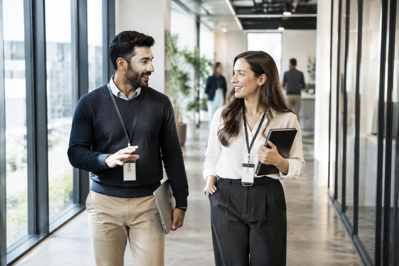 Collega's samen op de werkvloer